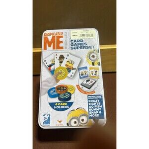 Despicable Me Playing Card Games Superset  Crazy 8s Go Fish Rummy and More NIB